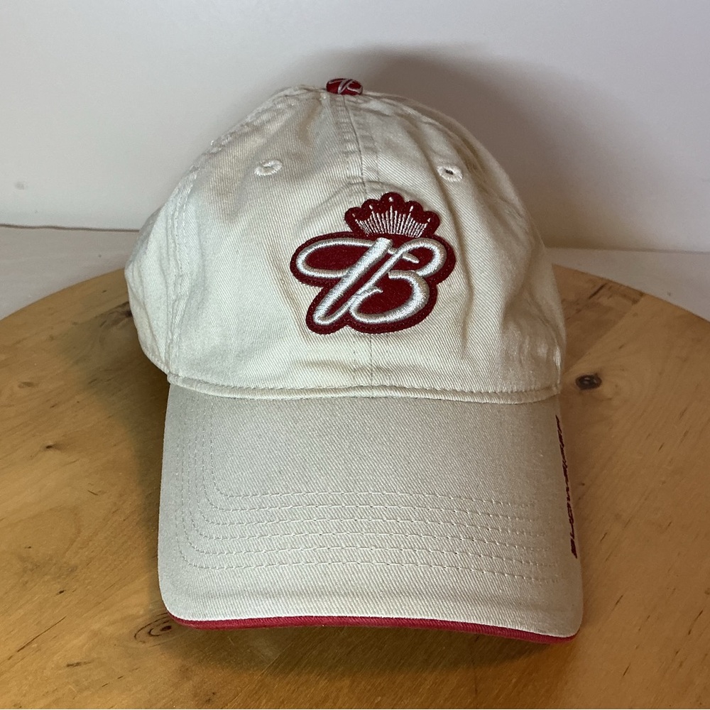 Vintage Budweiser King of Beers Logo Dad Cap Hat Khaki Adjustable Y2K 2005
